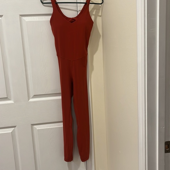 Lululemon align bodysuit in size 4 - color is dark burnt orange “cayenne “ - Picture 3 of 7